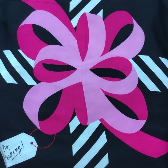 Kate Spade 100% Silk Square Scarf 34 x 34 No Peeking Bow Gift Print – Bl… - Picture 8 of 12